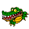 Smiling Crocodile Clipart